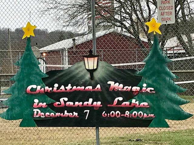 Sandy Lake Christmas Magic Sign 2018