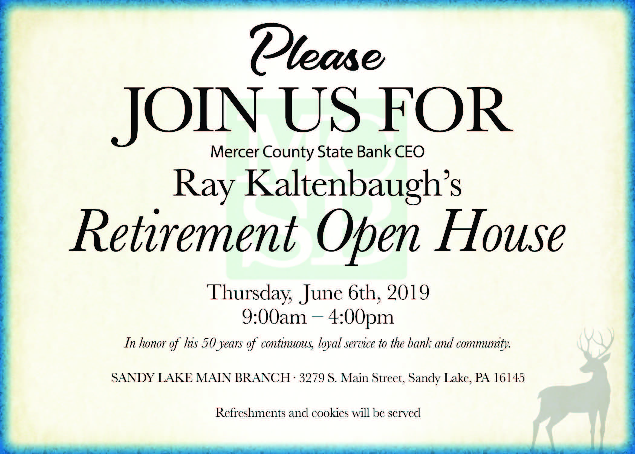 Ray Kaltenbaugh Retirement Invitation