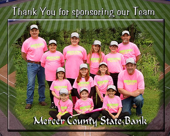 Mercer County State Bank Girls Softball Team 2019